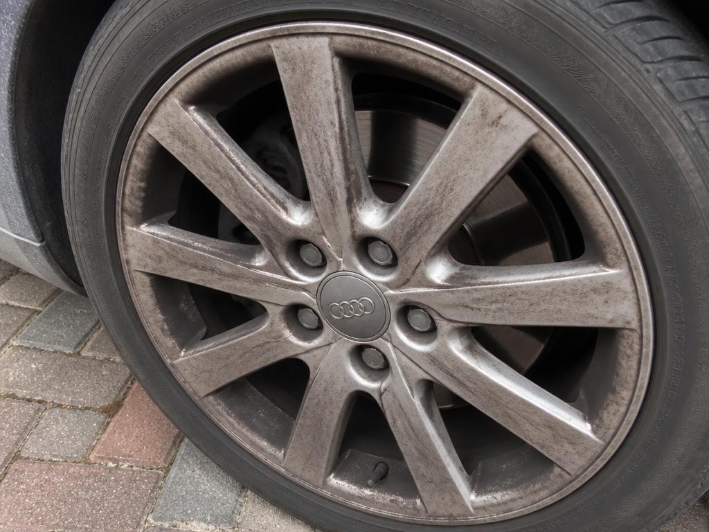 Wheels before cleaning